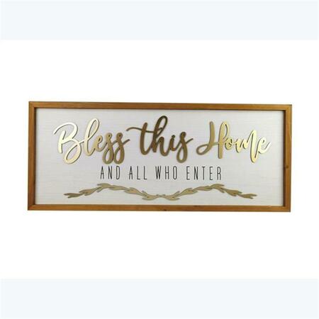 YOUNGS Wood & Metal Golden Faith Wall Sign 20913